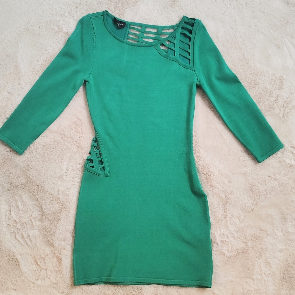BeBe Sexy Green Dress Medium